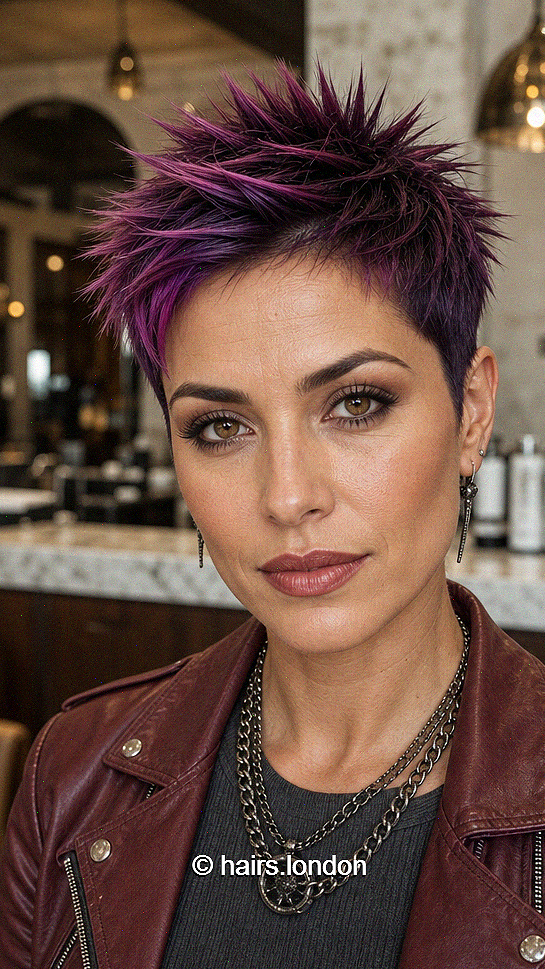 56+ Creative Undercut Pixie Hairstyles to Copy in 2026 Midnight Amethyst Purple Hair