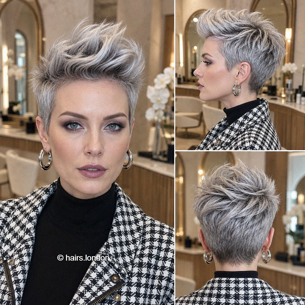 56+ Creative Undercut Pixie Hairstyles to Copy in 2026 Frosted Pearl Silver Hair