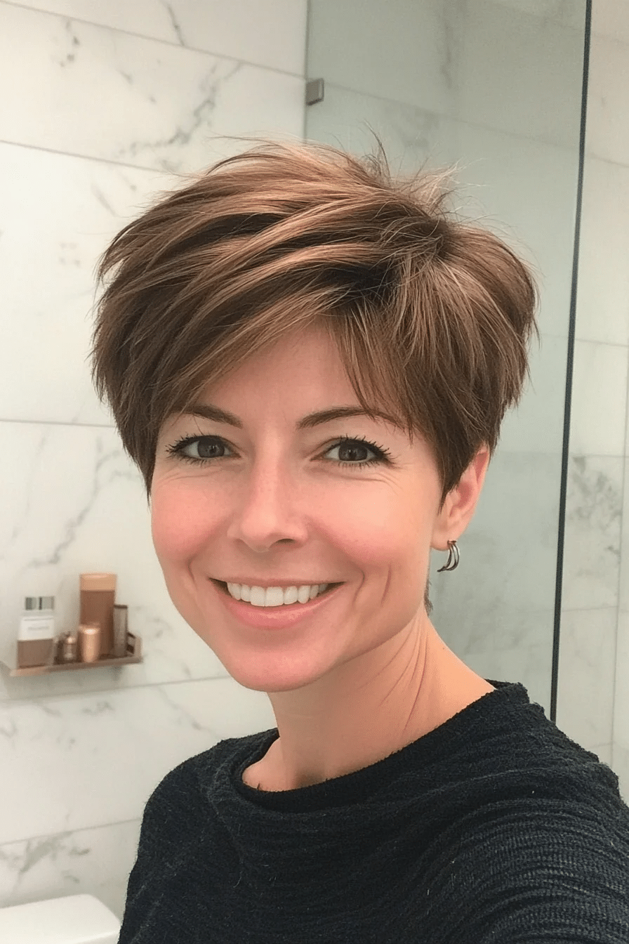 6. Hazelnut Layered Pixie