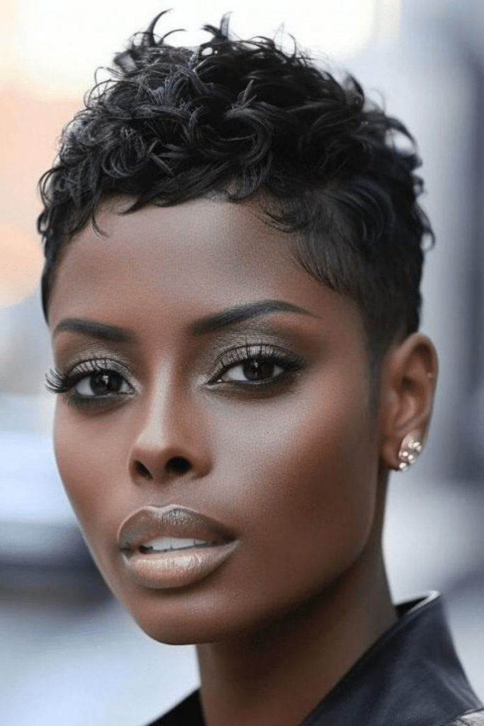 6. Polished Short Curl Pixie