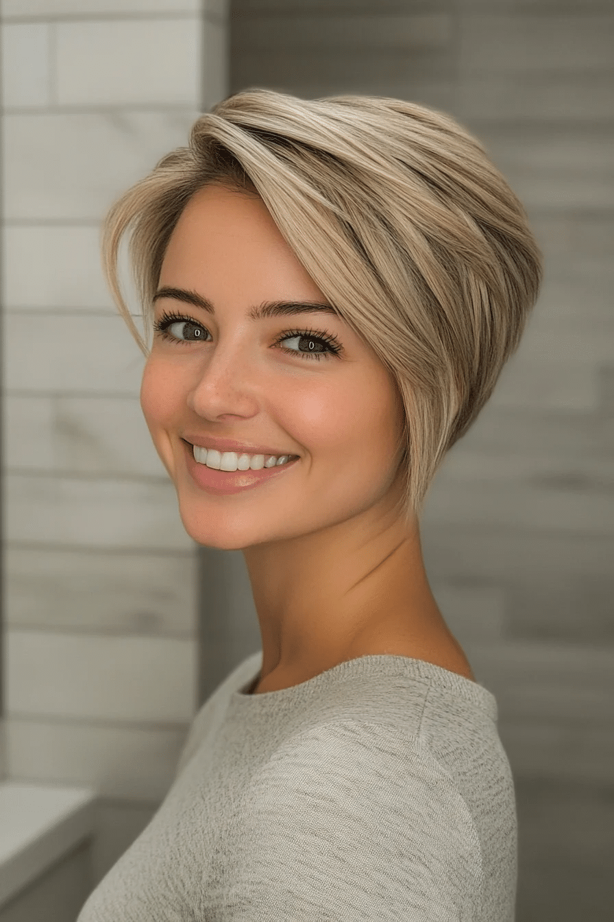 7. Ash Blonde Tapered Pixie