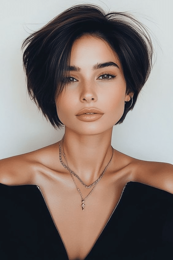 9. Effortlessly Chic Straight Pixie