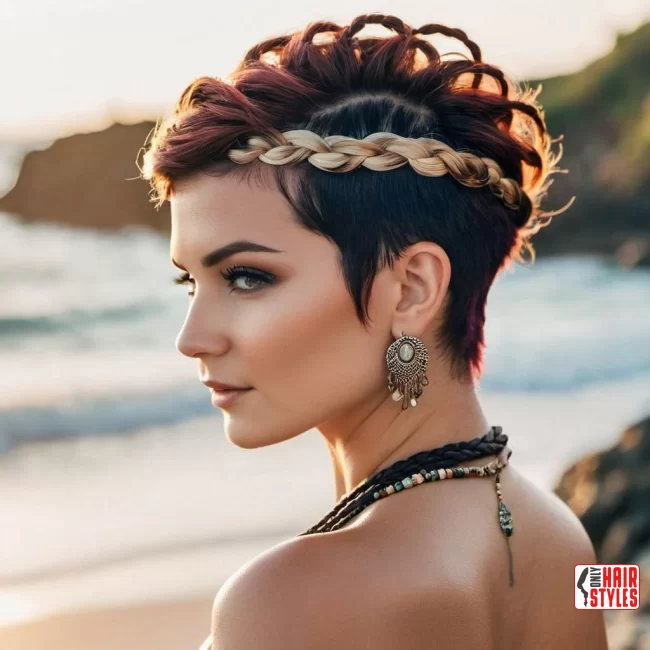 9. The Pixie with Braided Accents