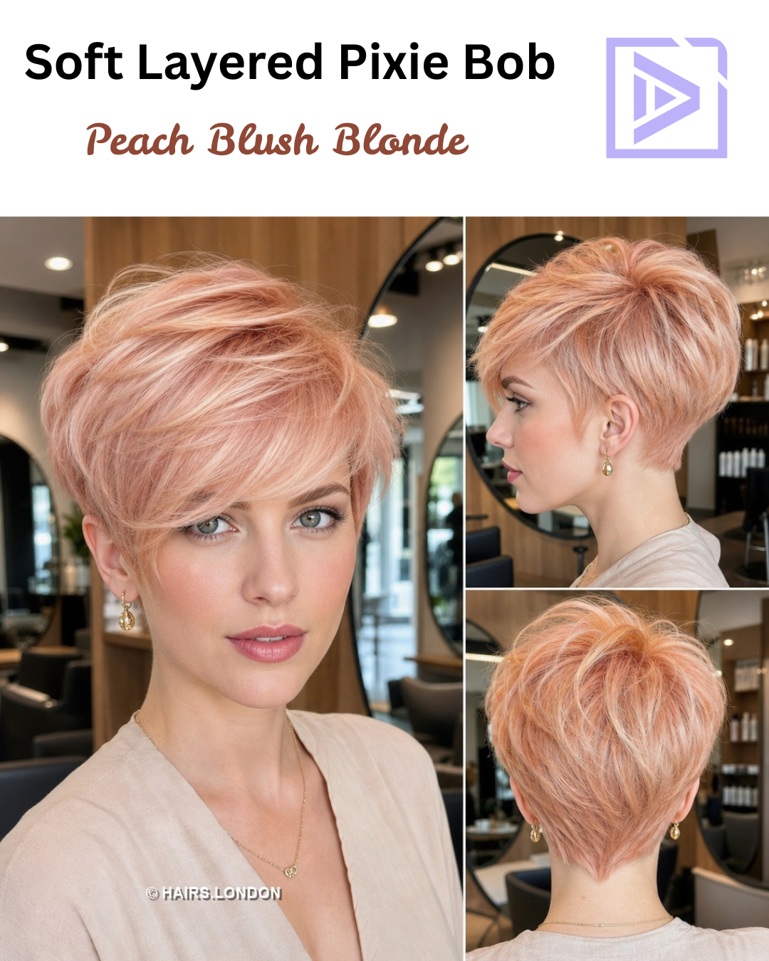 Chic Long Pixie Cuts for a Fresh Look Peach Blush Blonde Hair