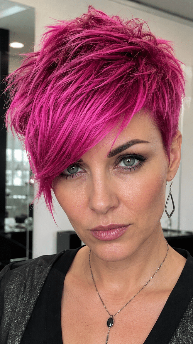 Vibrant Orchid Pink Hair