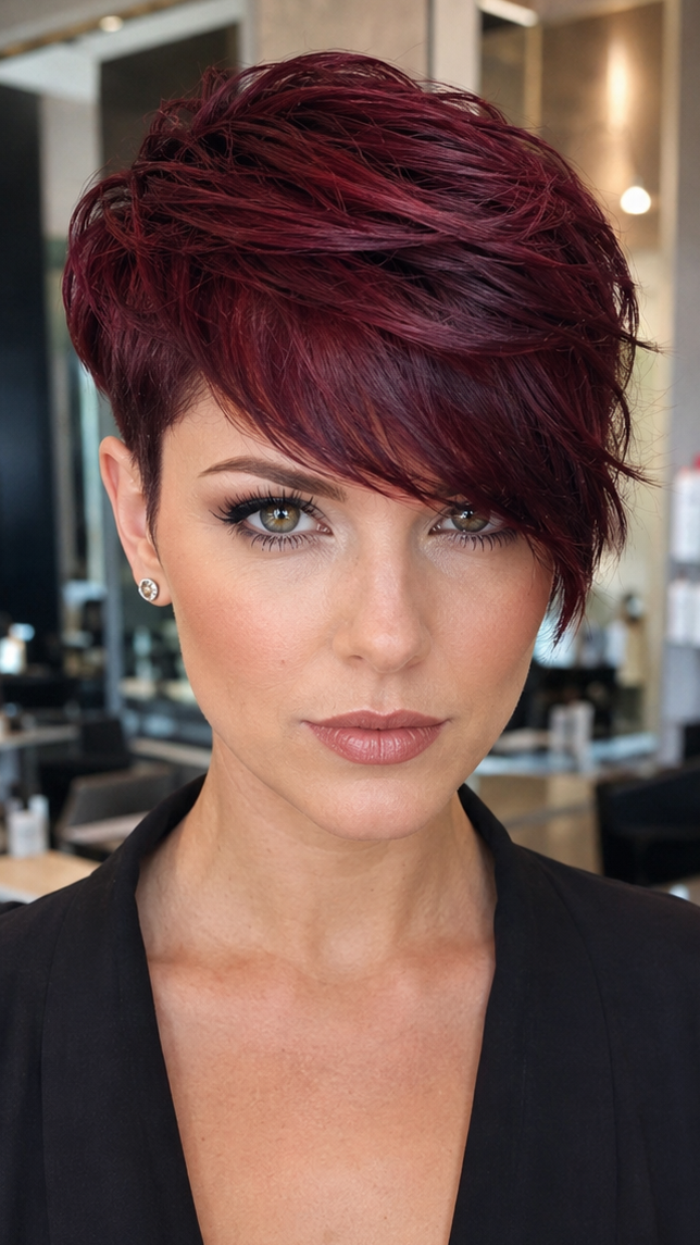 Deep Burgundy Velvet Hair
