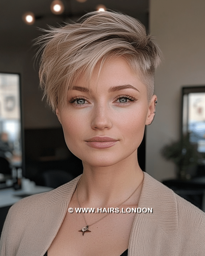 Cool Ash Blonde Pixie Hair