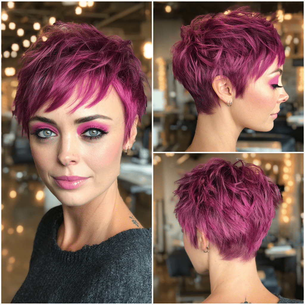 Deep Berry Magenta Hair