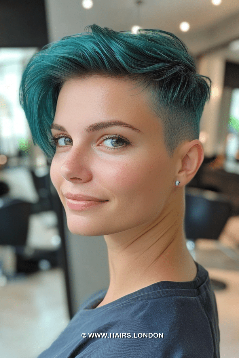 Deep Teal Green Hair
