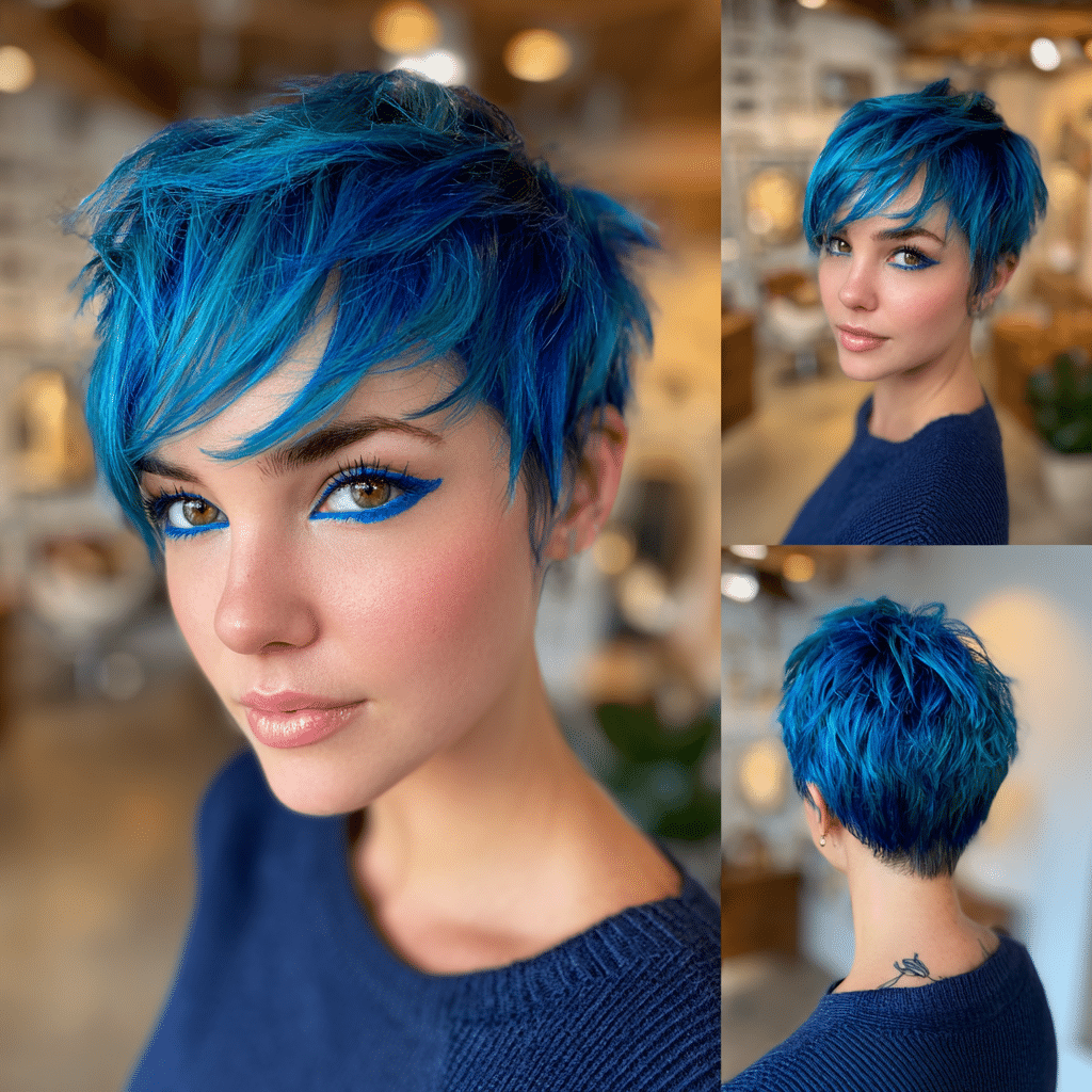 Electric Ocean Blue Hair