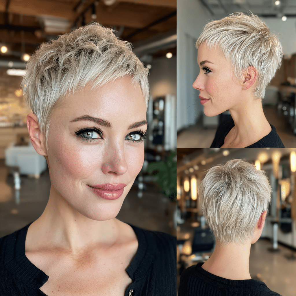 Frosted Platinum Blonde Hair