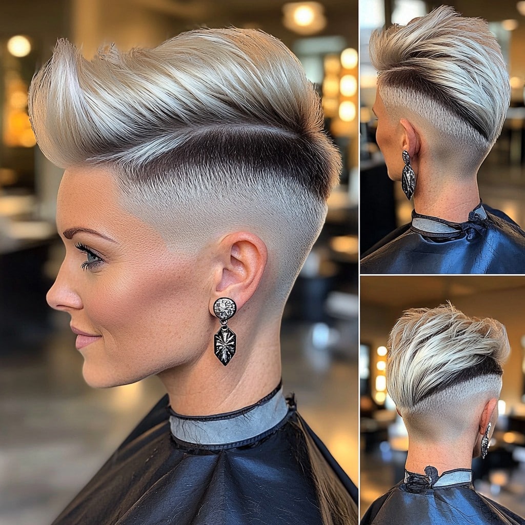 Platinum Frost Fade Hair