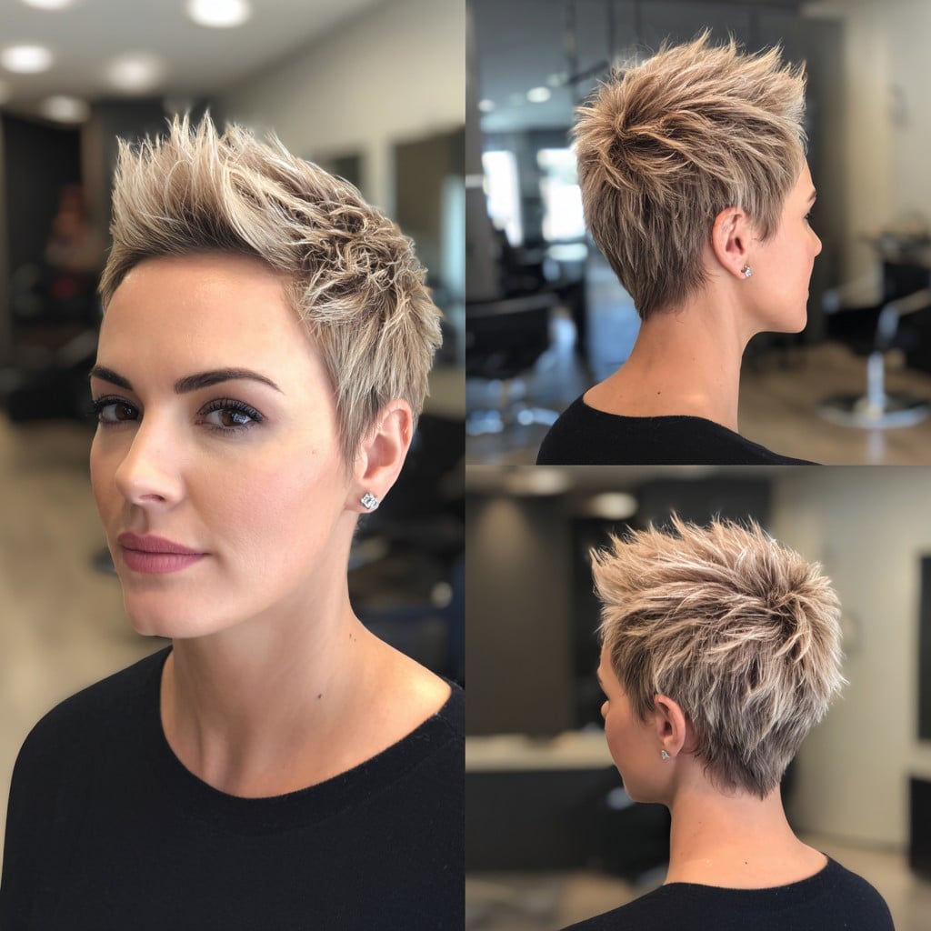 Sandy Ash Blonde Pixie Hair