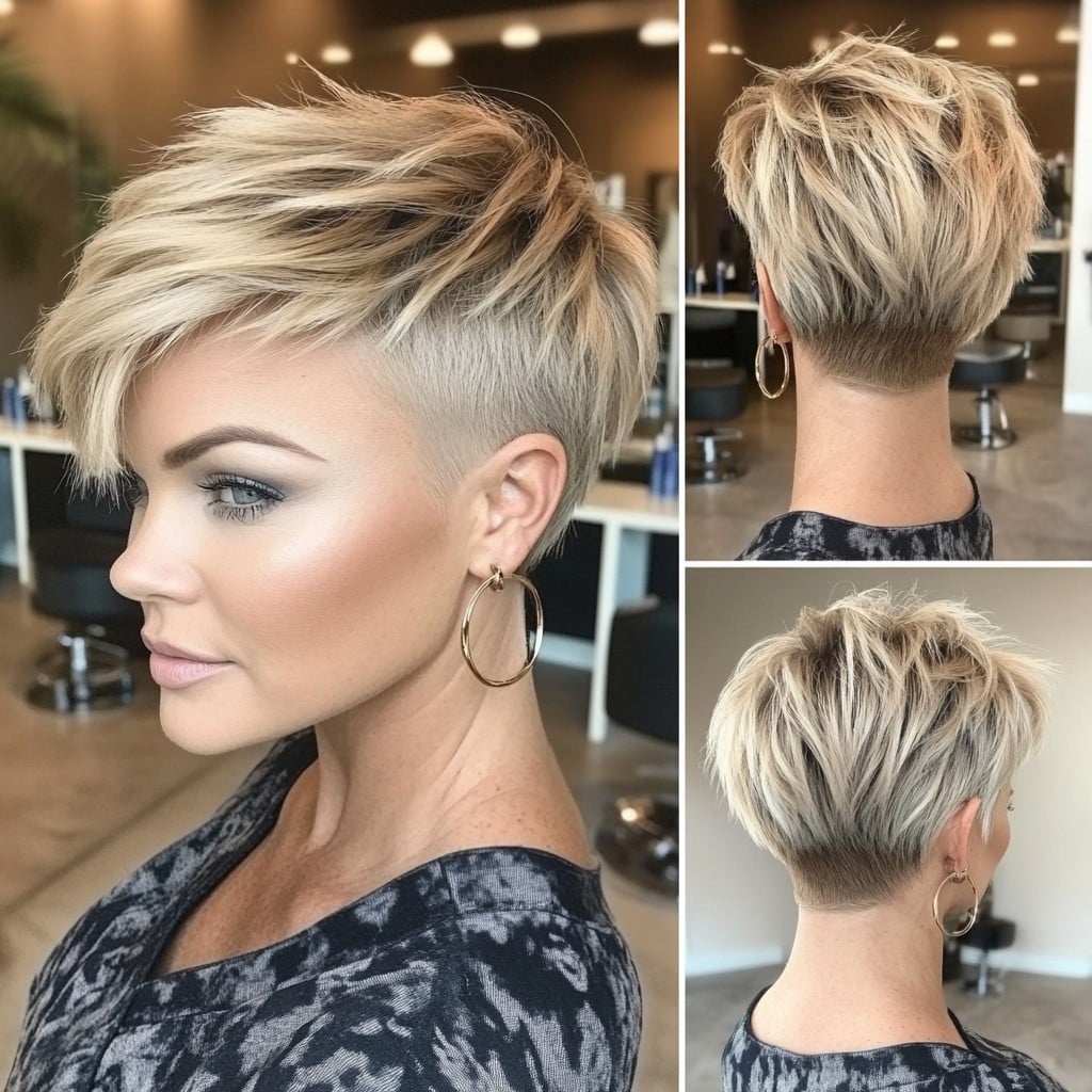 Sandy Blonde Textured Pixie Hair