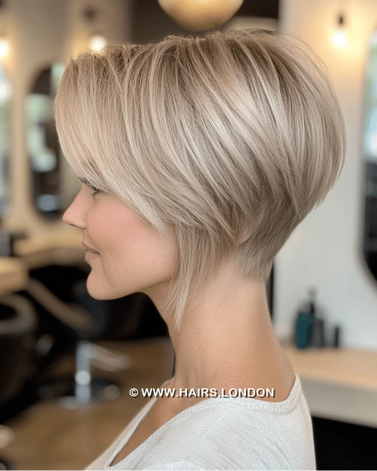 Soft Champagne Blonde Pixie Hair