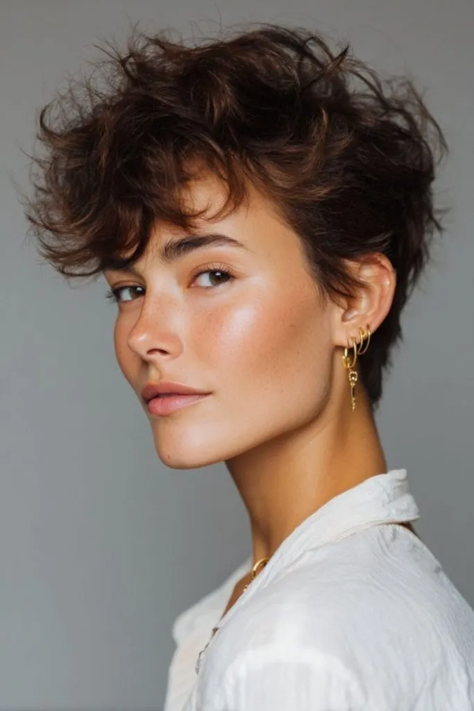 Asymmetrical Messy Pixie