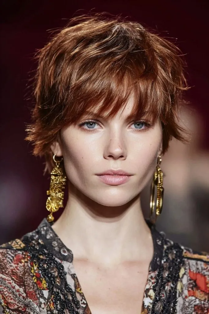 Auburn Messy Long Pixie