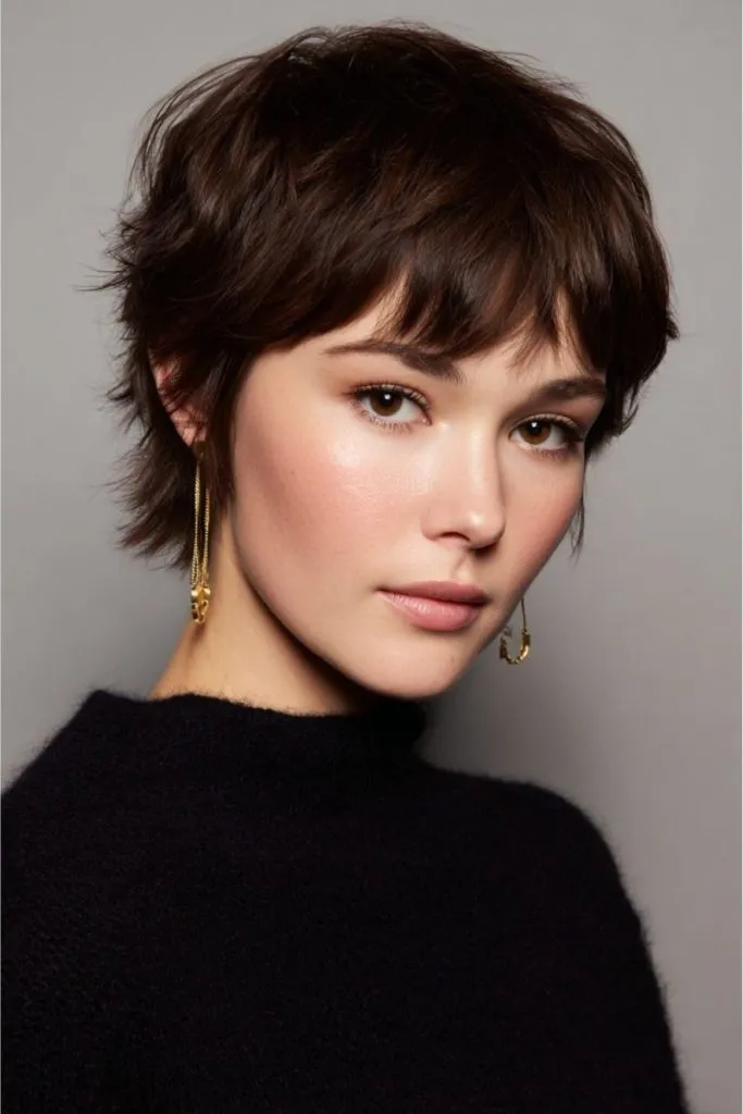 Choppy Fringe Long Pixie