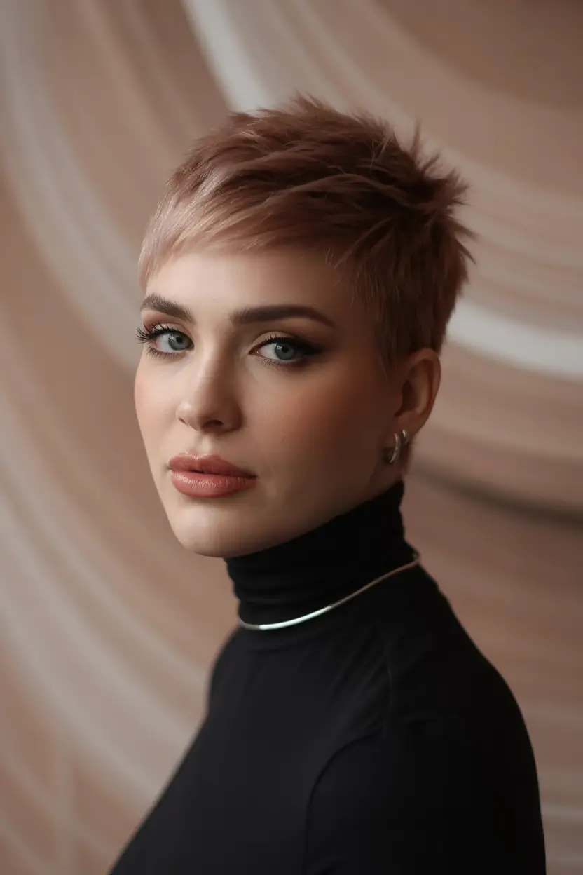 Neutral-Toned Rose Pixie