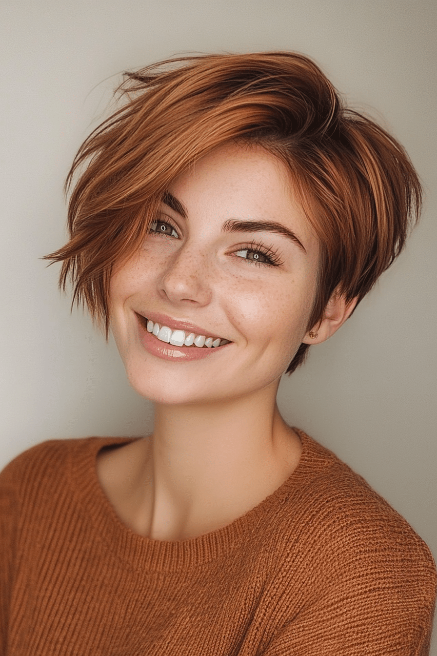Pixie Bob with Crown Volume in Cinnamon Brown