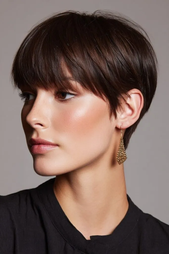 Razor-Edge Sleek Long Pixie