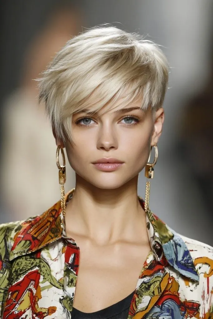 Side-Swept Shaggy Pixie Cut