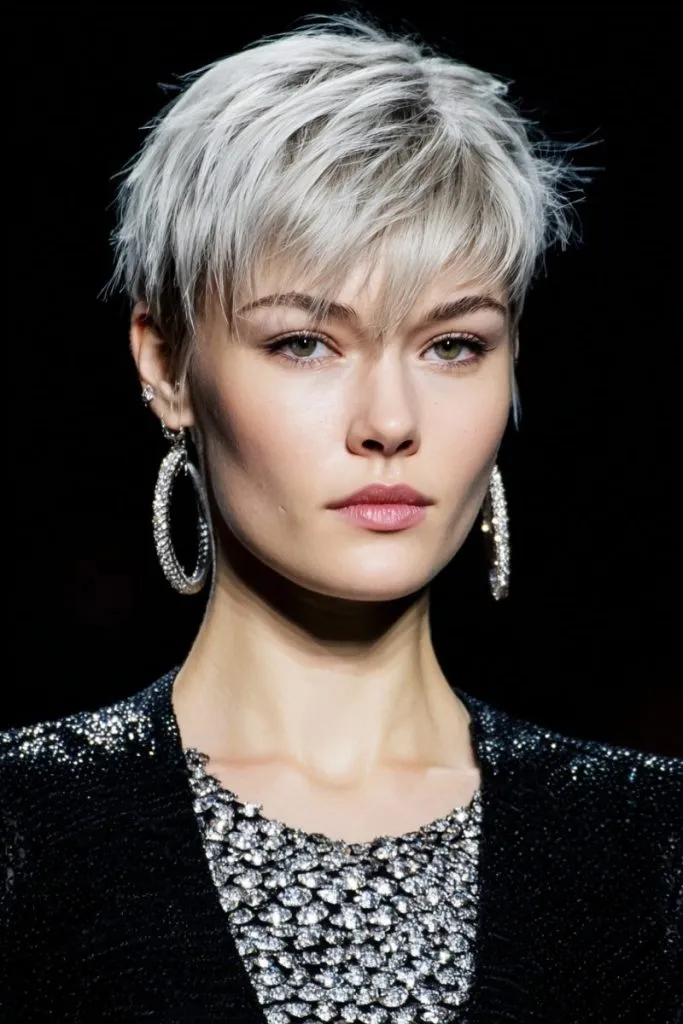 Silver Blonde Piece-y Pixie