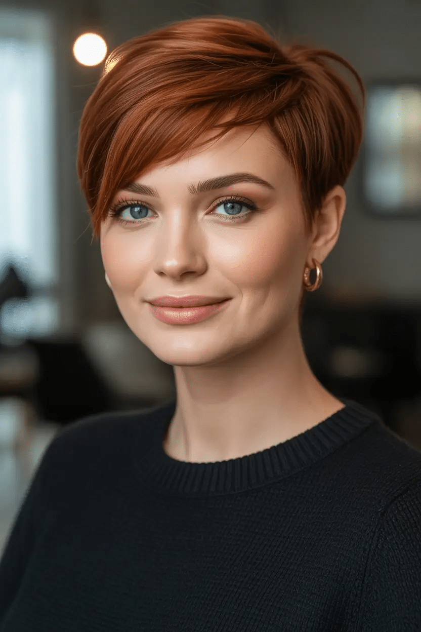 Sleek Side-Tucked Copper Crop