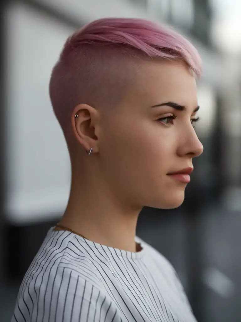Soft Lavender Buzz with a Sleek Undercut