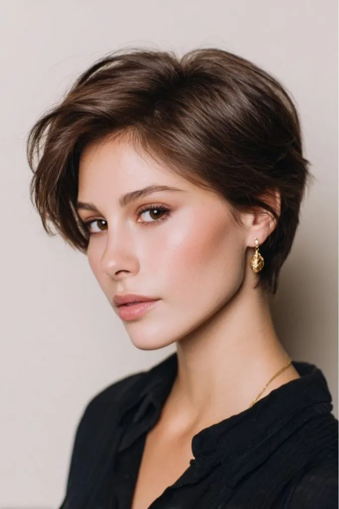 Softly Layered Long Pixie