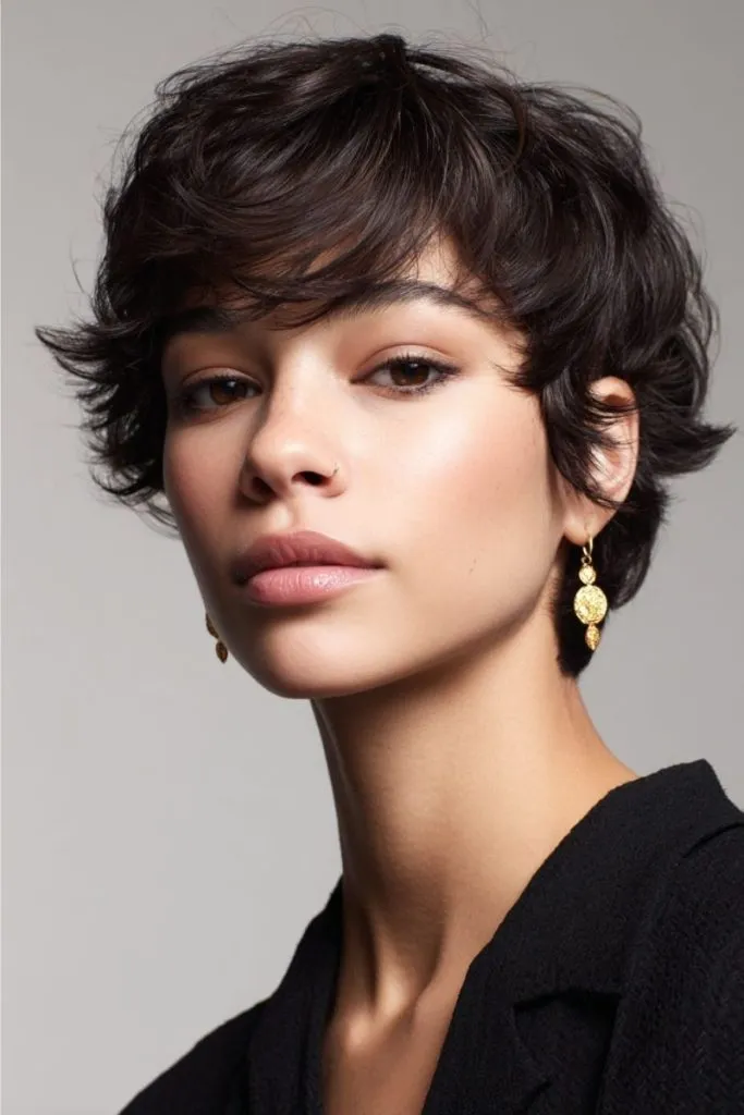 Swoopy Layers Long Pixie