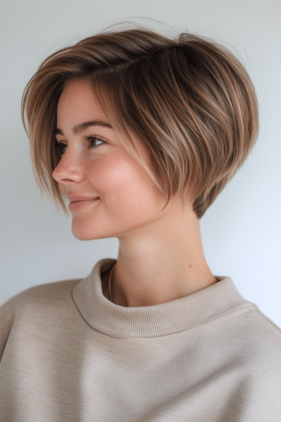 Tapered Pixie Bob in Warm Beige Blonde