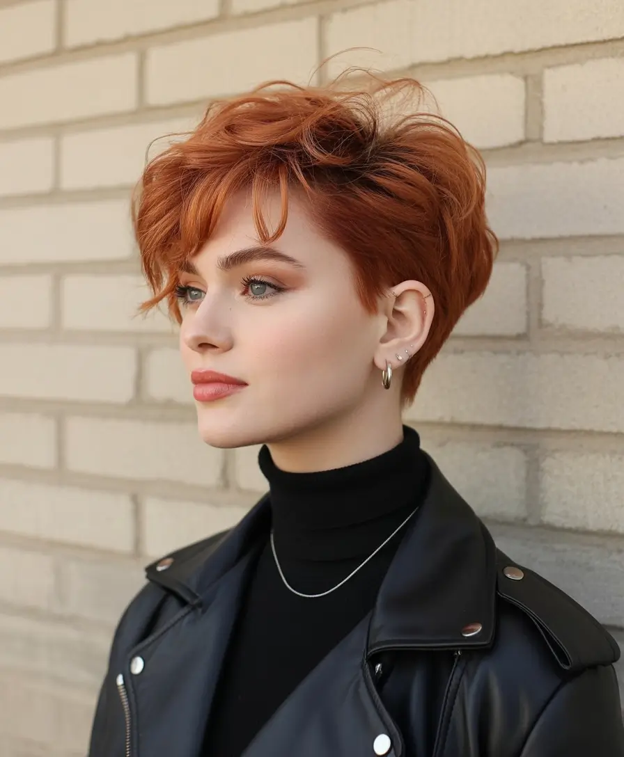 Textured Ember Flip Pixie