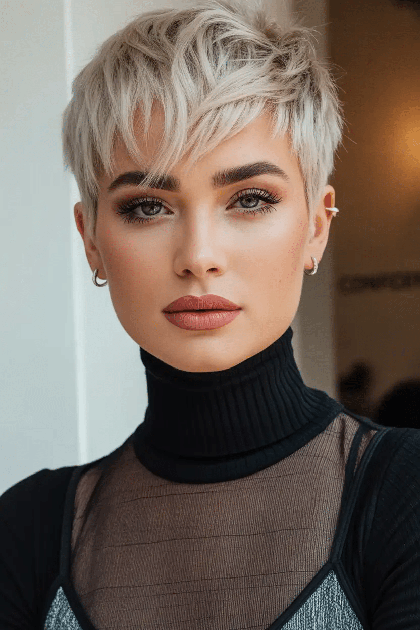 Textured White Gold Crop