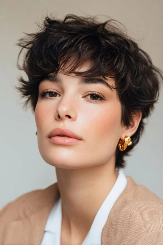 Thick Hair Shaggy Long Pixie Hairstyles