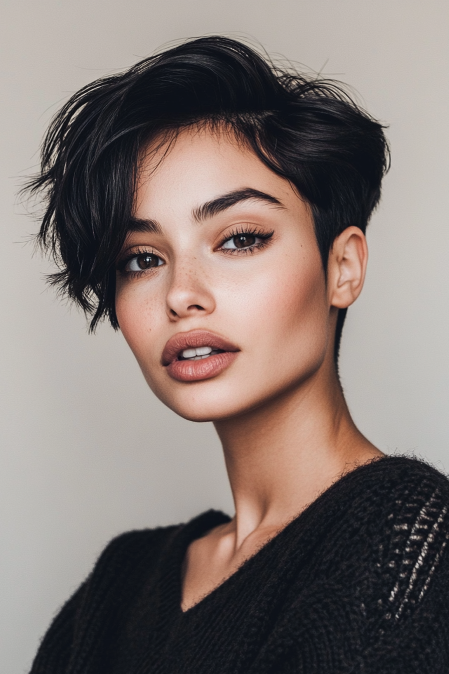 Undercut Pixie Bob in Jet Black