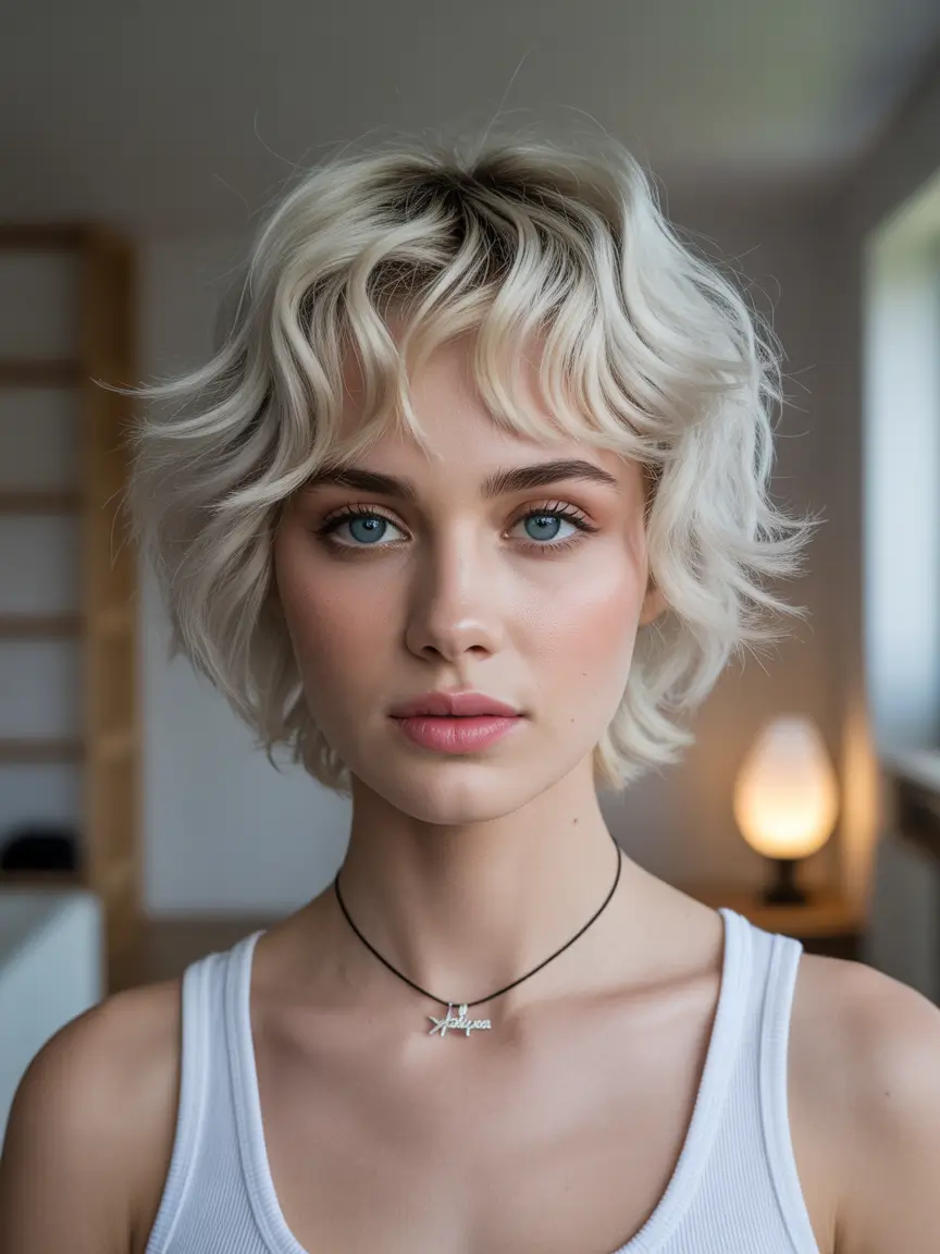 Wavy Pixie Shag That Softens Everything