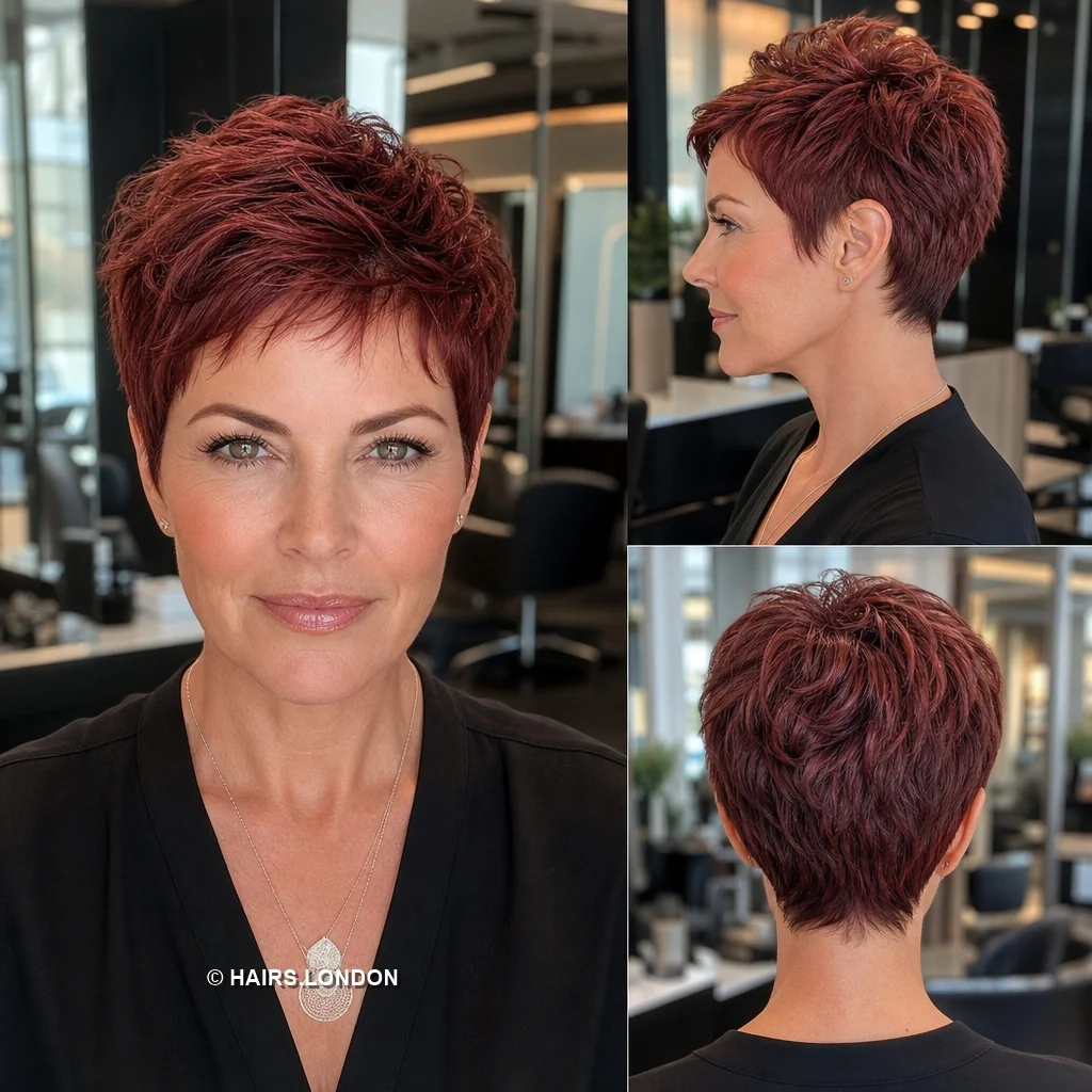 Auburn Layered Pixie