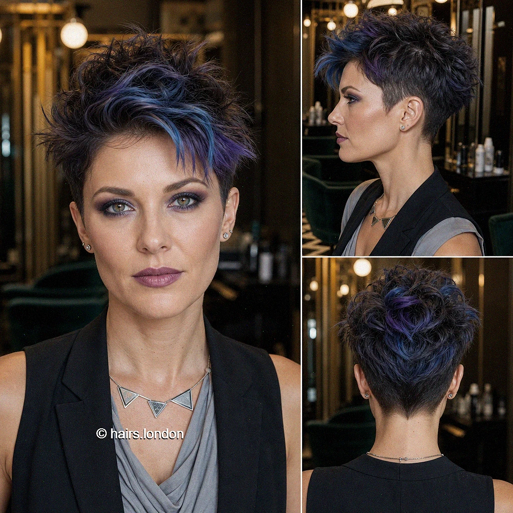 20 Bold Pixie Haircuts with Spiky Texture, Rich Color and Volume Berry Magenta Pixie