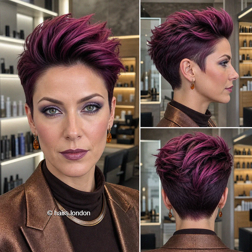 Berry Quiff Pixie