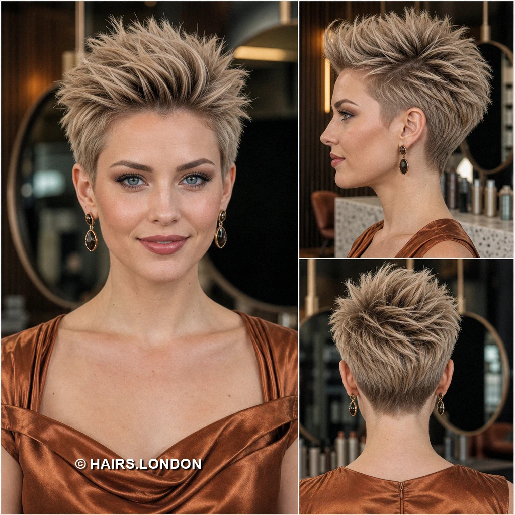 20 Textured Pixie Haircuts with Bold Colors and Soft Curls Blonde Spiky Pixie