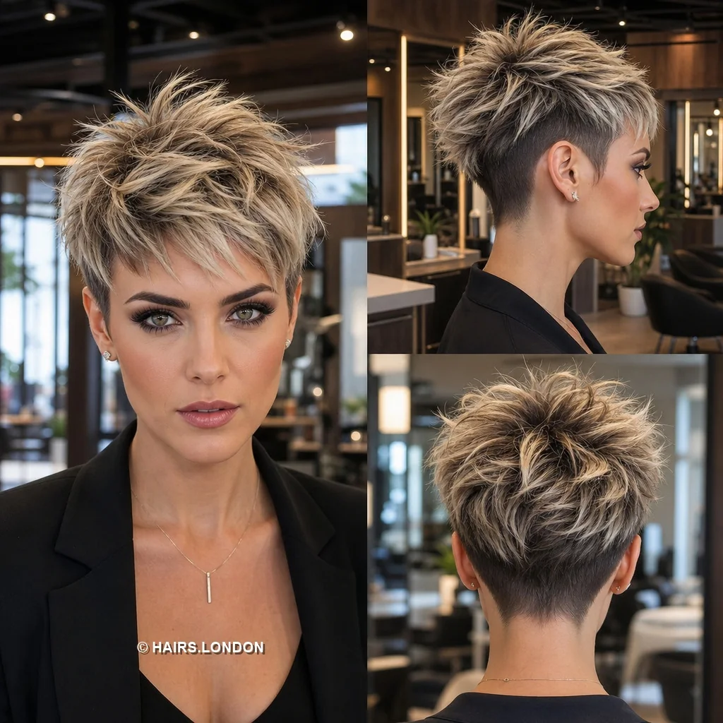 Bronde Spiky Pixie
