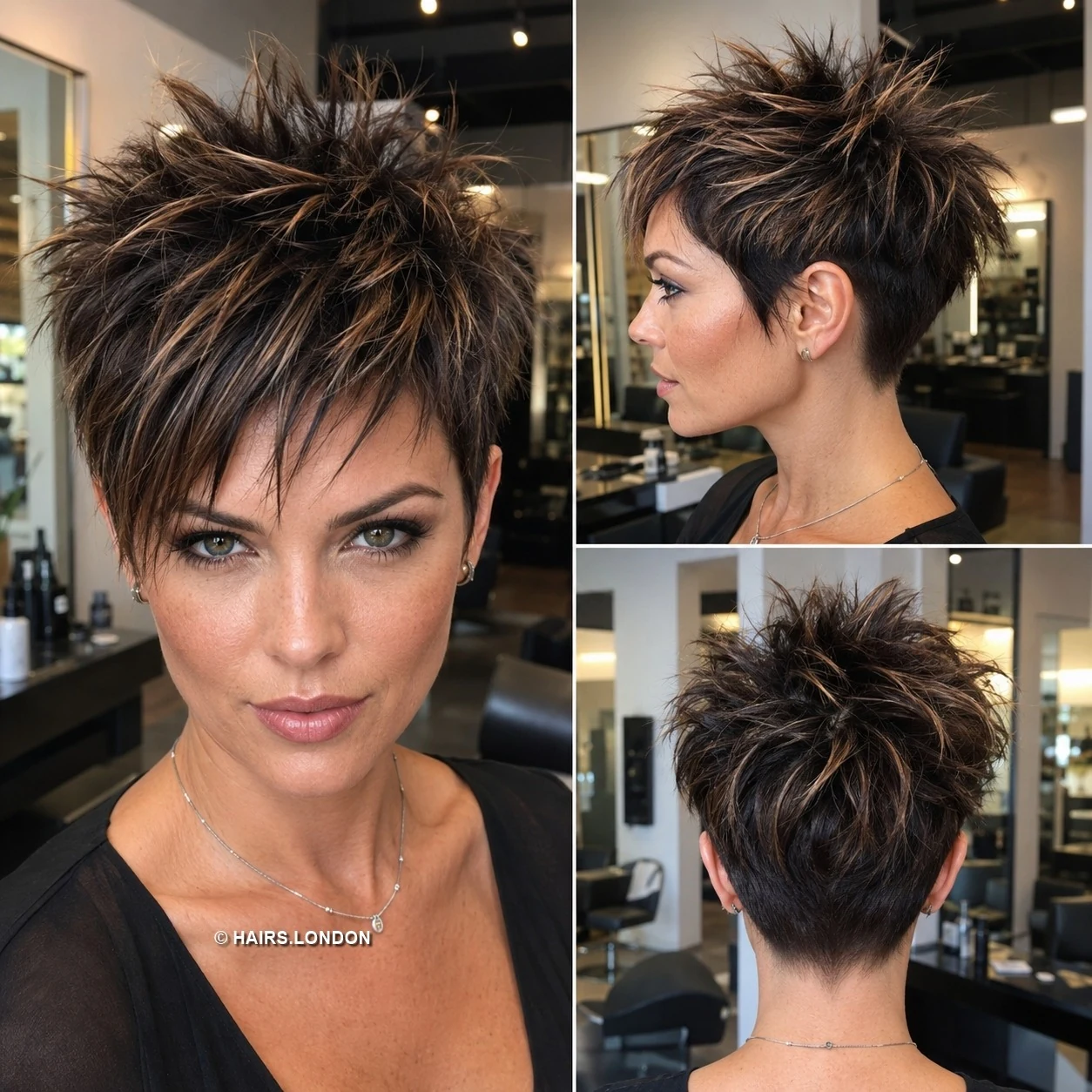 20 Textured Pixie Haircuts with Bold Color and Modern Shape Burgundy Swept Pixie
