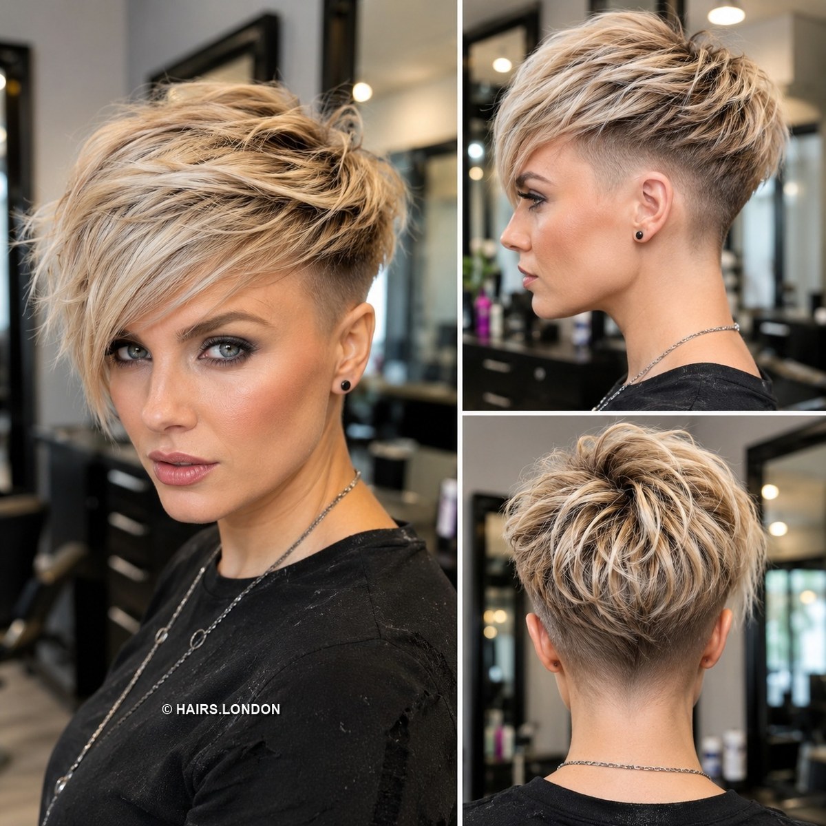 Buttercream Asymmetrical Pixie
