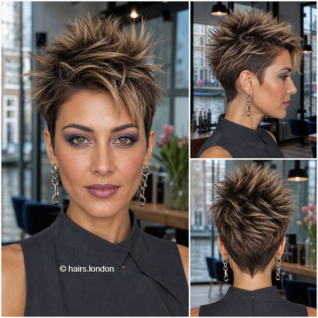 20 Short Pixie Haircuts with Texture, Color and Volume Caramel Brunette Pixie