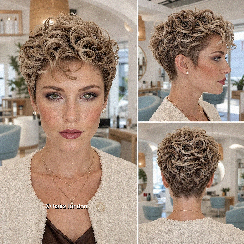 20 Short Pixie Haircuts with Texture, Color and Volume Caramel Curly Pixie