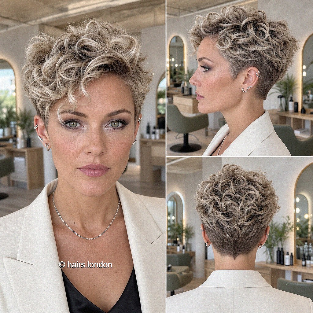 Champagne Curly Pixie