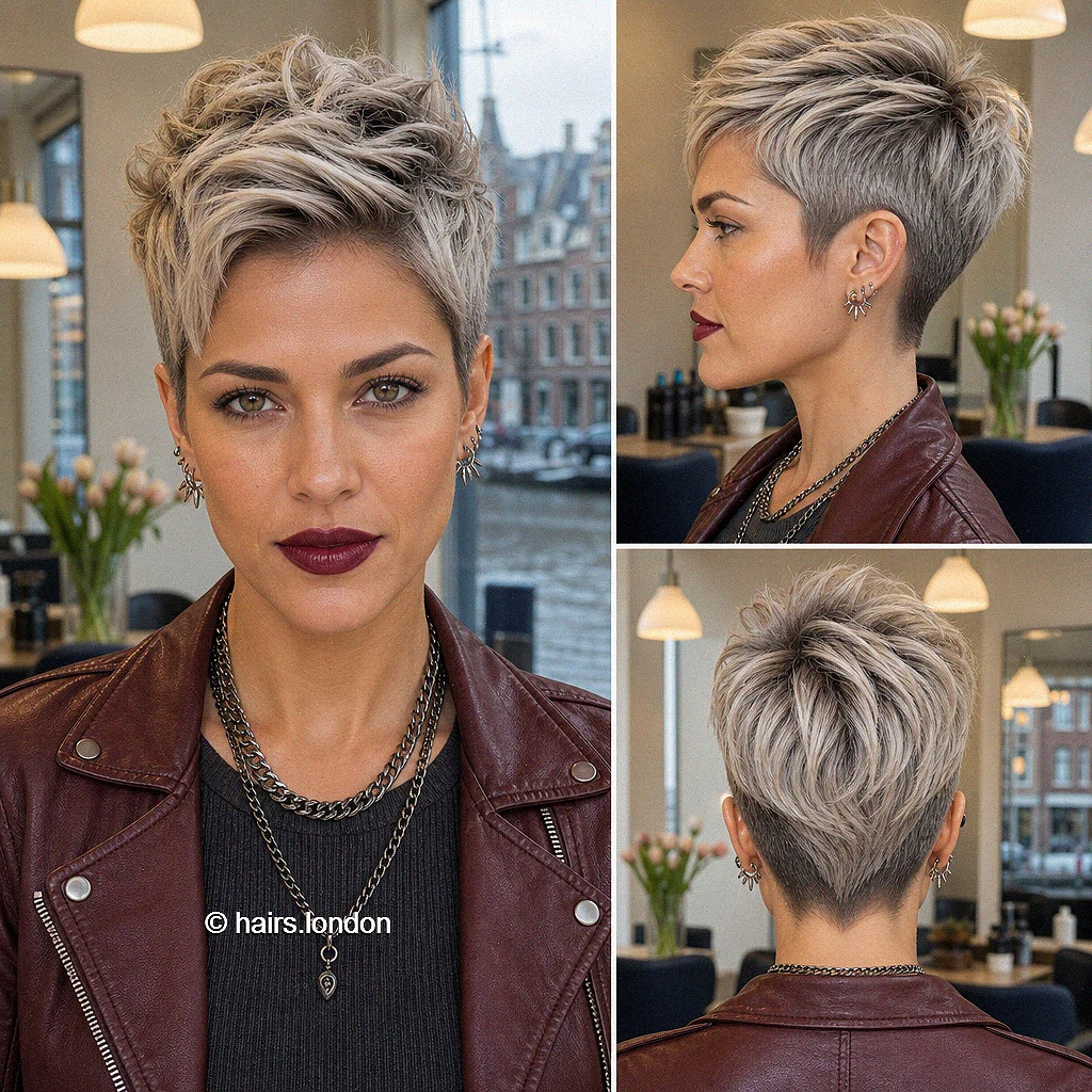 20 Short Pixie Haircuts with Texture, Color and Volume Champagne Silver Pixie