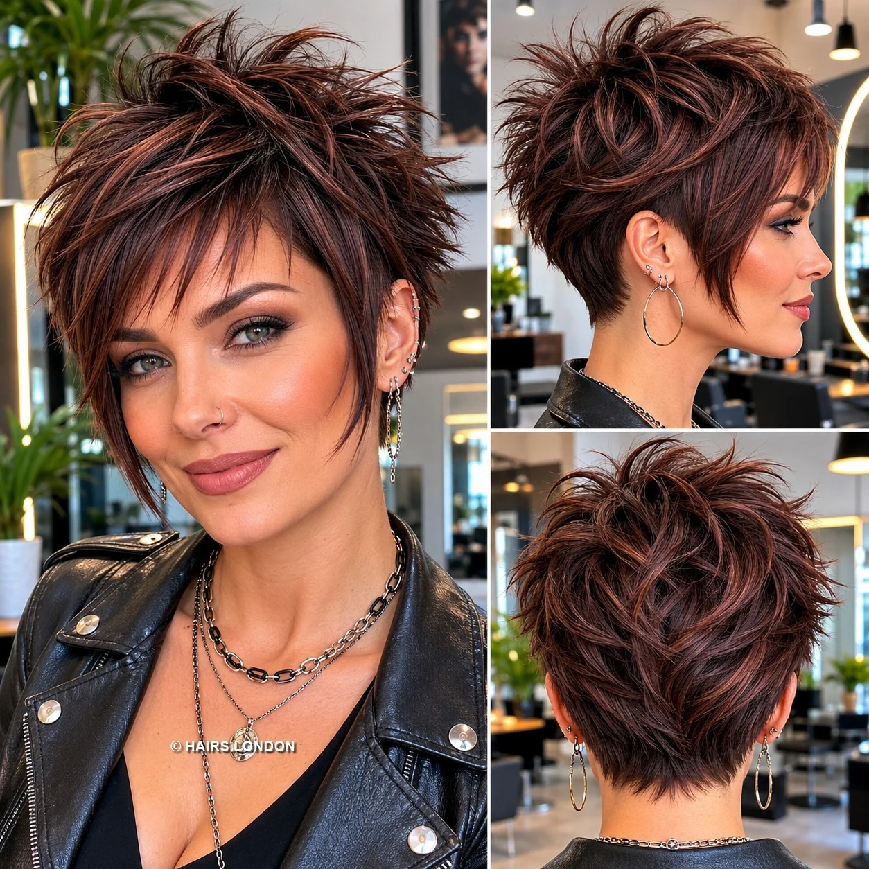20 Bold Pixie Haircuts with Spiky Texture, Rich Color and Volume Chocolate Copper Pixie