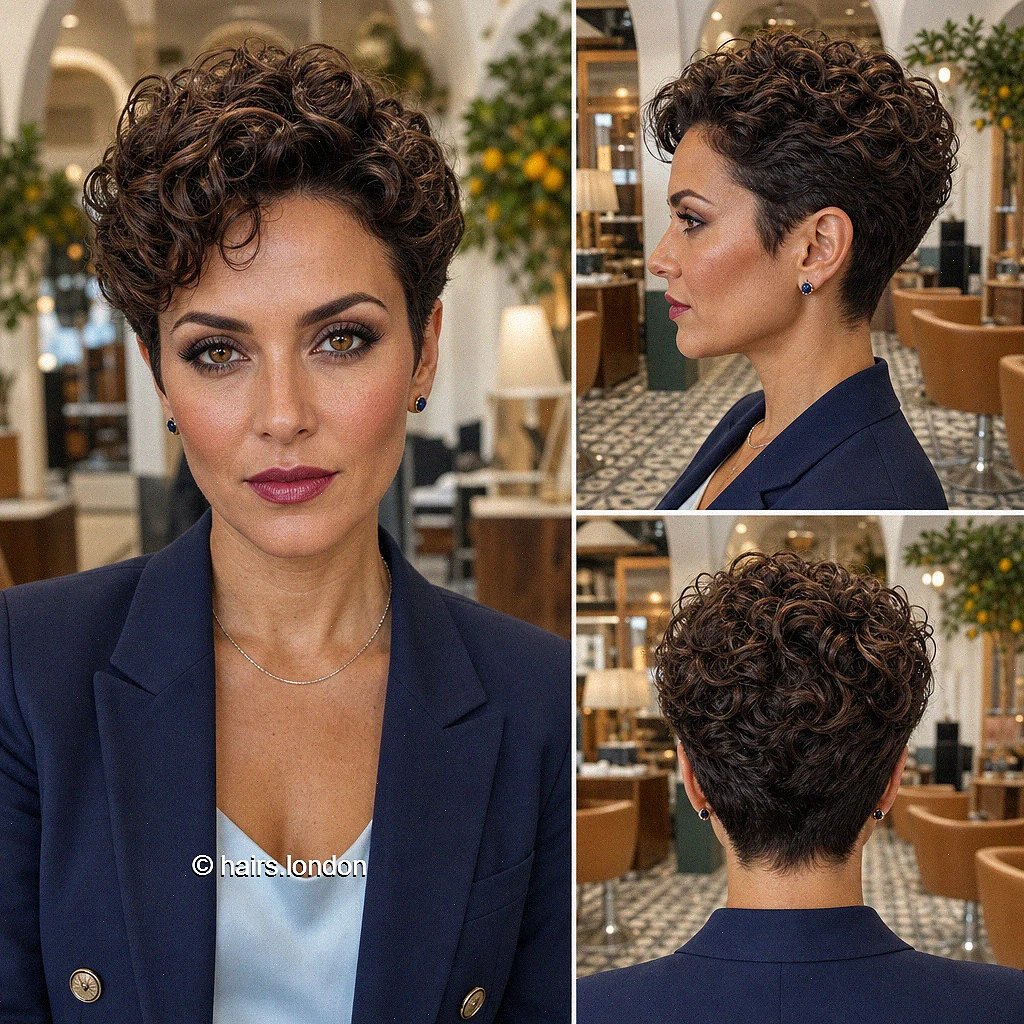 20 Short Pixie Haircuts with Texture, Color and Volume Chocolate Curly Pixie